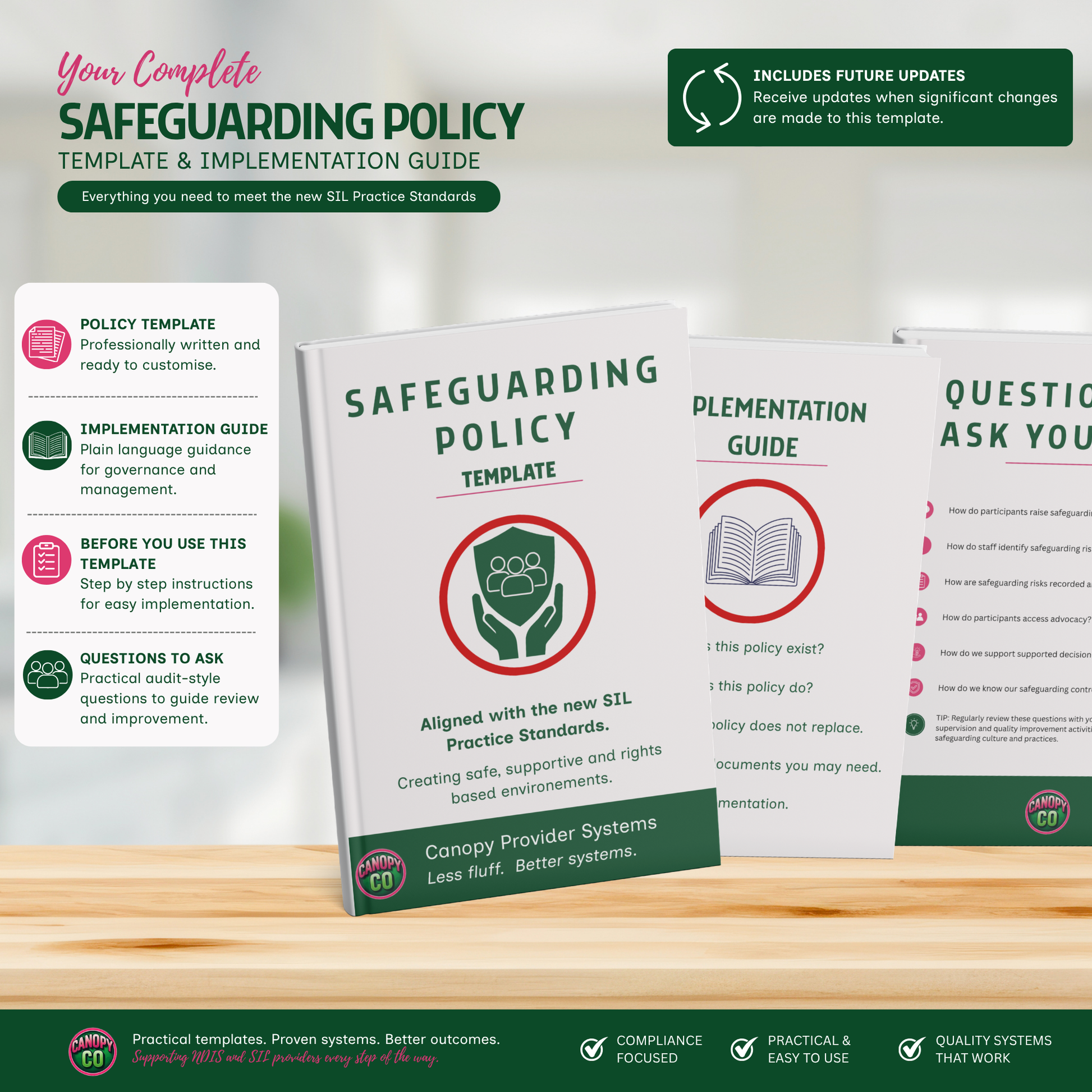 NDIS Safeguarding Policy Template aligned to SIL Practice Standards